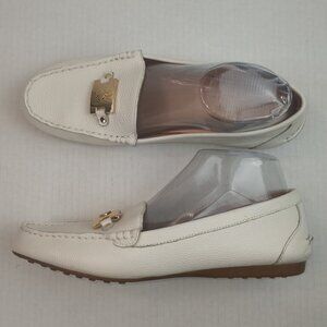 Kate Spade New York Carmen White Leather Slip On Loafers